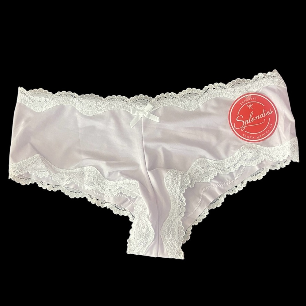 Splendies Lavender Cheeky Lace Trim Panties Large